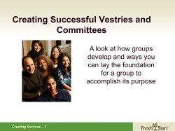 Creating Successful Vestries and Committees Power Point version