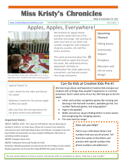 Archived newsletter- 9.24.12 - Creative Kids Preschool and More