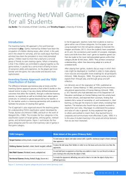 Inventing Net/Wall Games for all Students - UBC Blogs