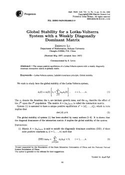 Xi(t) [ri ~ aijxj(t)] i= 1,...,n.