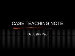 case teaching note