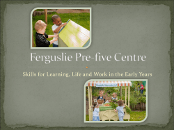 Career education at Ferguslie Pre
