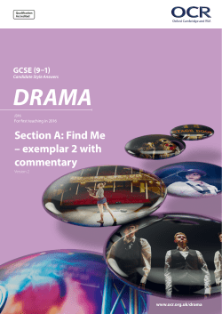 OCR GCSE (9-1) Drama Candidate Style Answers Section A