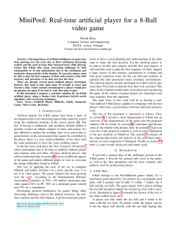 MiniPool: Real-time artificial player for a 8