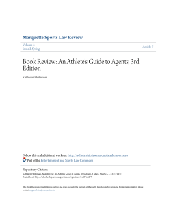 An Athlete`s Guide to Agents, 3rd Edition