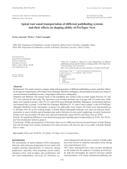 Apical root canal transportation of different pathfinding systems and