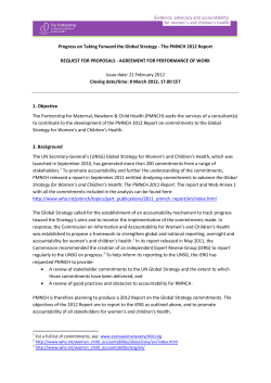 Progress on Taking Forward the Global Strategy