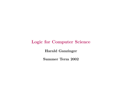 Logic for Computer Science