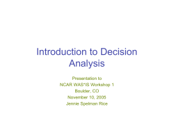 Introduction to Decision Analysis