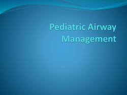 Pediatric Airway Management