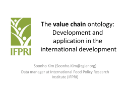 Value chains development and analysis