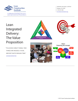 Lean Integrated Delivery: The Value Proposition