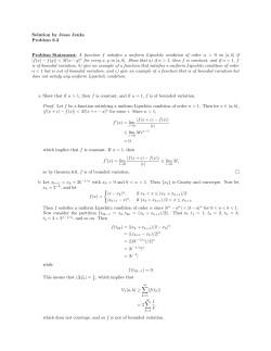 Solution by Jesse Jenks Problem 6.2 Problem Statement: A function