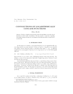 convolutions of logarithmically concave functions