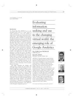 Evaluating information seeking and use in the changing virtual world