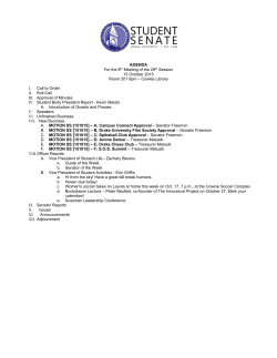 October 15th, 2015 - Drake University Student Senate