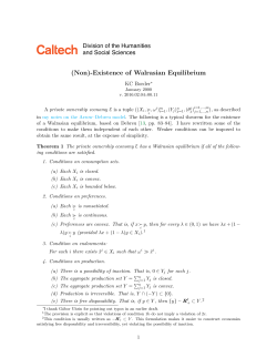 (Non)-Existence of Walrasian Equilibrium
