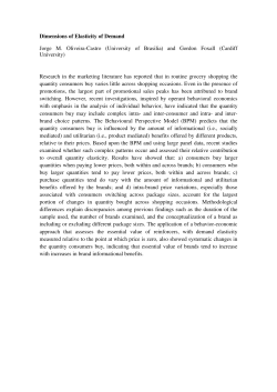 Dimensions of Elasticity of Demand Jorge M. Oliveira