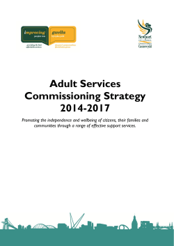 Adult Services Commissioning Strategy 2014-2017