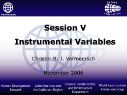 Session V Instrumental Variables
