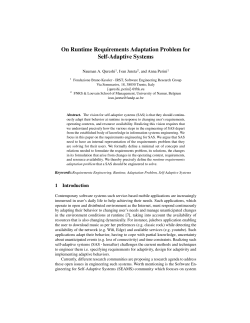 On Runtime Requirements Adaptation Problem for Self