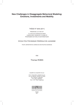 New Challenges in Disaggregate Behavioral Modeling