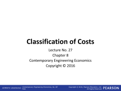 Classification of Costs