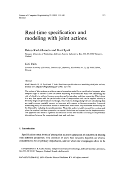 Real-time specification and modeling with joint actions