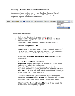 Creating a Turnitin Assignment in Blackboard