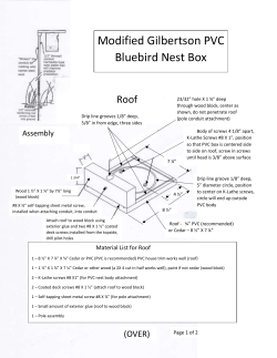 Bluebird PVC House Plan pg 1