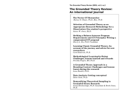 The Grounded Theory Review: An international journal
