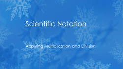 Multiply Divide in Scientific Notation
