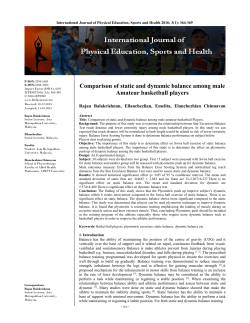 Comparison of static and dynamic balance among male Amateur