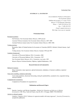 Curriculum Vitae STANISLAV A. ANATOLYEV Access Industries