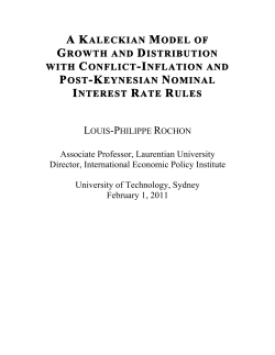 a kaleckian model of growth and distribution with conflict