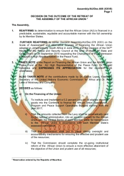 Assembly/AU/Dec.605 (XXVII) Page 1 DECISION ON