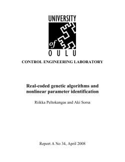 Real-coded genetic algorithms and nonlinear parameter