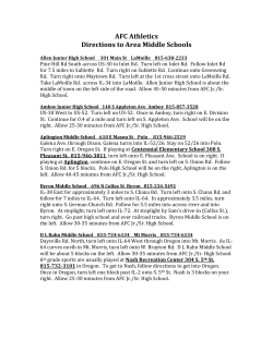 AFC Athletics Directions to Area Middle Schools