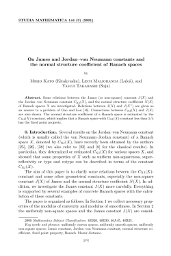 On James and Jordan&ndash;von Neumann constants and the normal