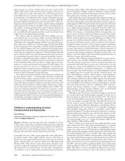 Children`s understanding of mind: Constructivist but theory-like