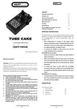 AMT Tube Cake TC-1 Manual ENG