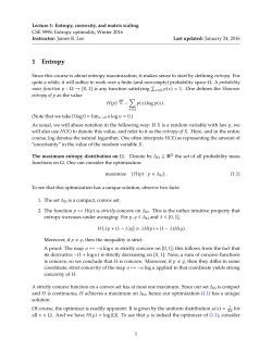 1 Entropy - Washington