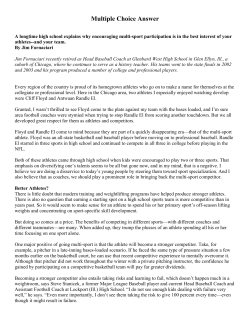 Multiple Choice-Multi-Sport Athletes