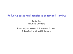Reducing contextual bandits to supervised learning