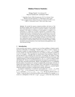 The mean and variance of - Algorithms Project