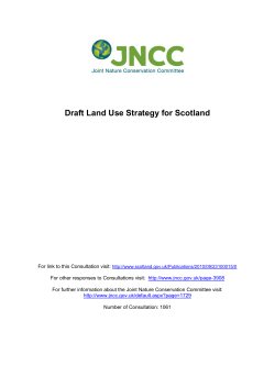 Draft land use Strategy for Scotland