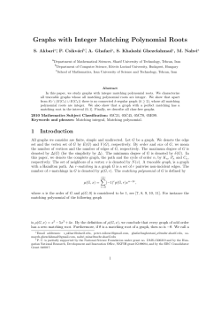 Graphs with Integer Matching Polynomial Roots