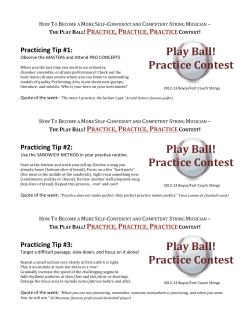 Play Ball! Practice Contest Play Ball! Practice Contest Play Ball