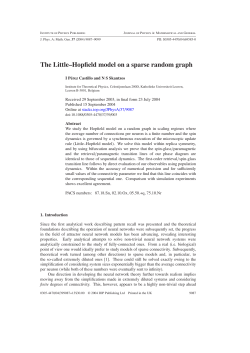 The Little&ndash;Hopfield model on a sparse random graph
