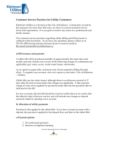 Customer Service Practices for Utility Customers